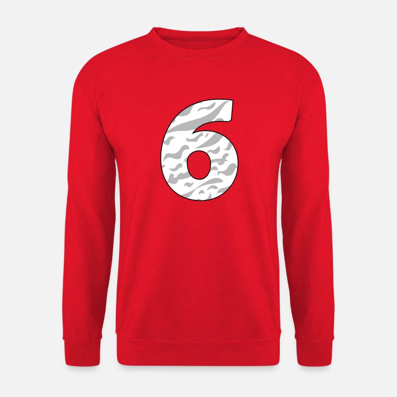 Sechs - 6 - Unisex Pullover - Rot