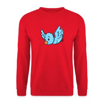 Bird Blue - Unisex Sweatshirt - red - Front - Alina (178cm) & Michal (187cm)