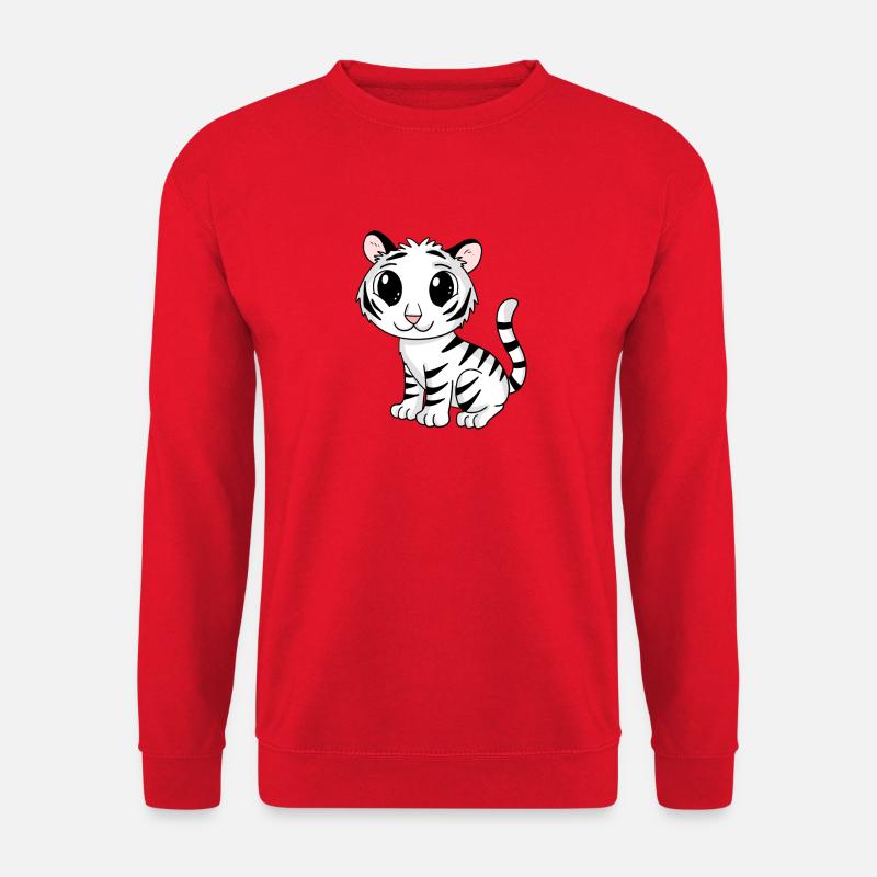 white tiger - Unisex Sweatshirt - red