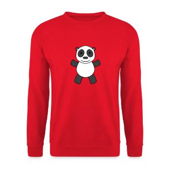 Panda Ours Mignon - Sweat-shirt Unisexe - rouge - Devant - Alina (178cm) & Michal (187cm)