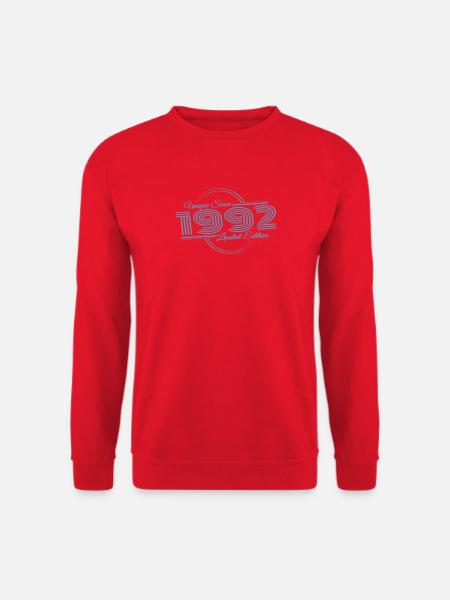 Einzigartig seit 1992 Retro Sprüche - Unisex Pullover - Rot