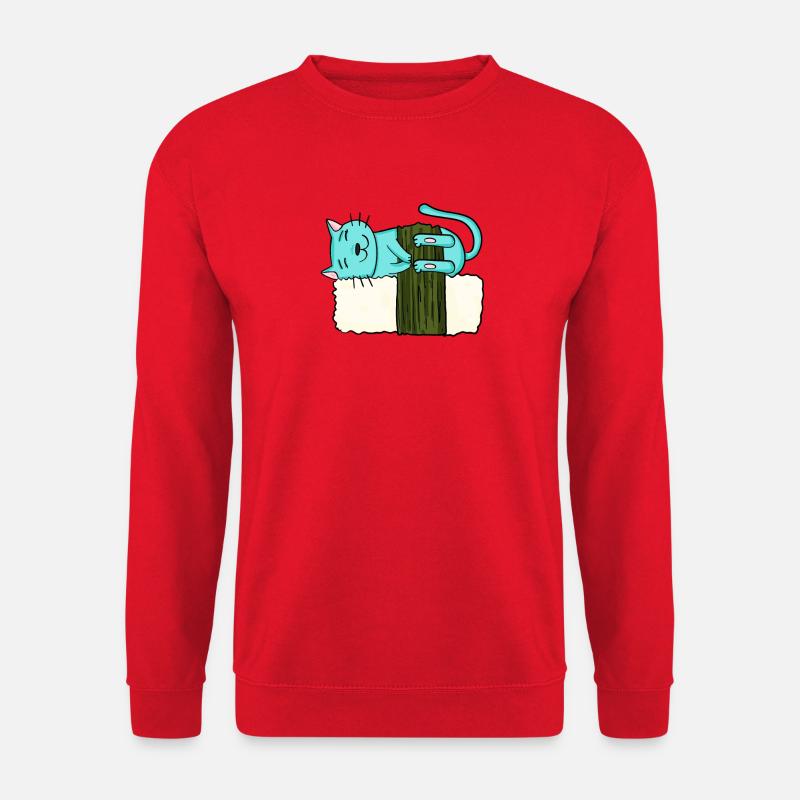 Sushi Katze - Unisex Pullover - Rot