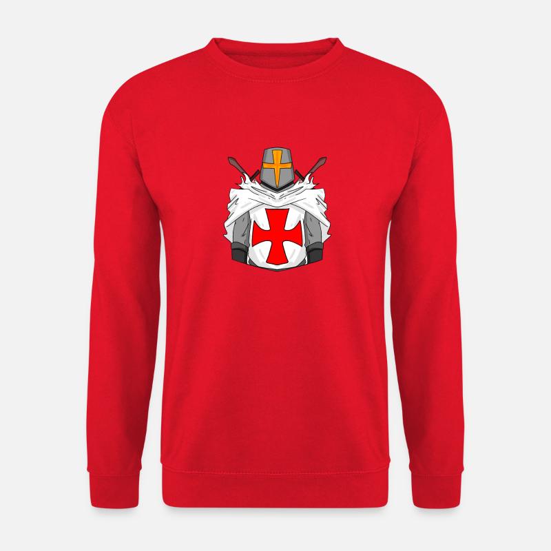 Templer Schwert Kreuz - Unisex Pullover - Rot