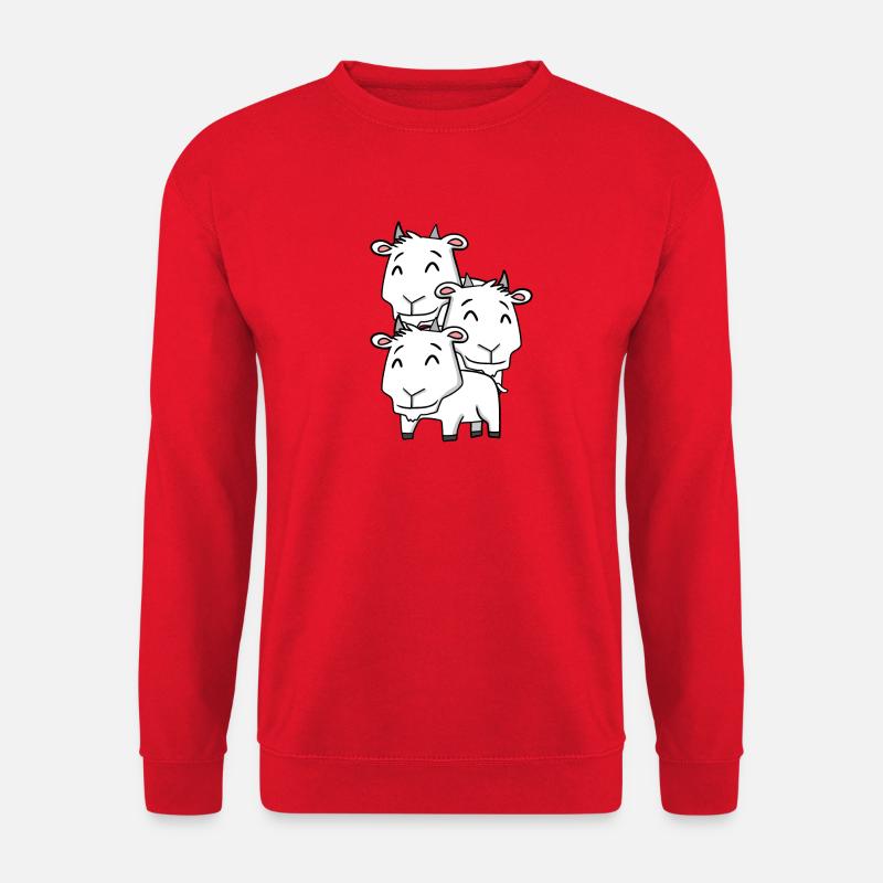 Chèvres mignonnes - Chèvre - Sweat-shirt Unisexe - rouge