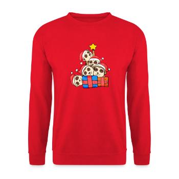 Christmas Christmas Tree Meerkat - Unisex Sweatshirt - red - Front - Alina (178cm) & Michal (187cm)