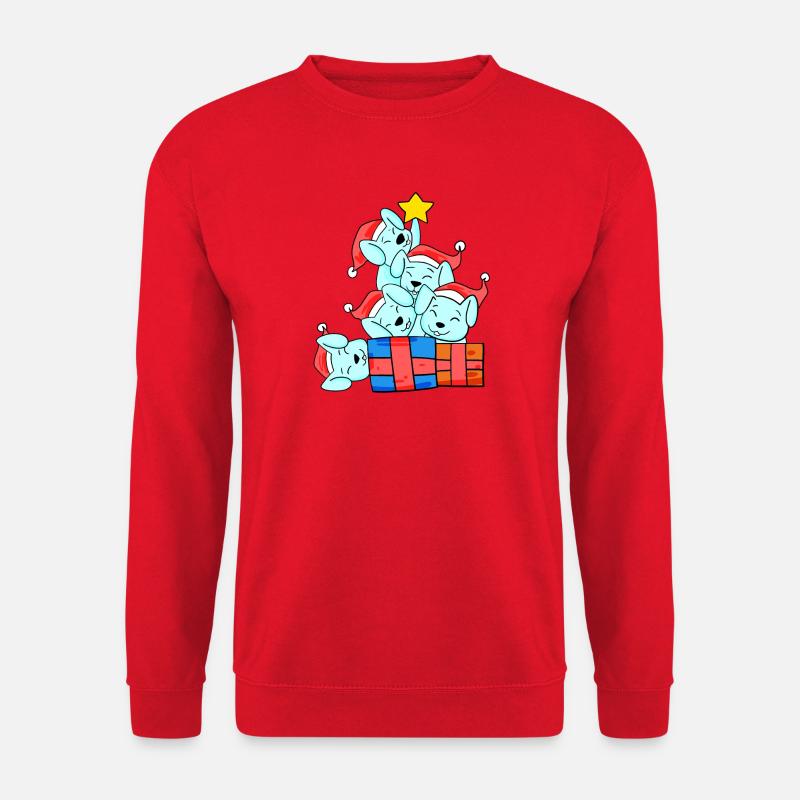 Christmas Christmas Tree Rabbit - Unisex Sweatshirt - red