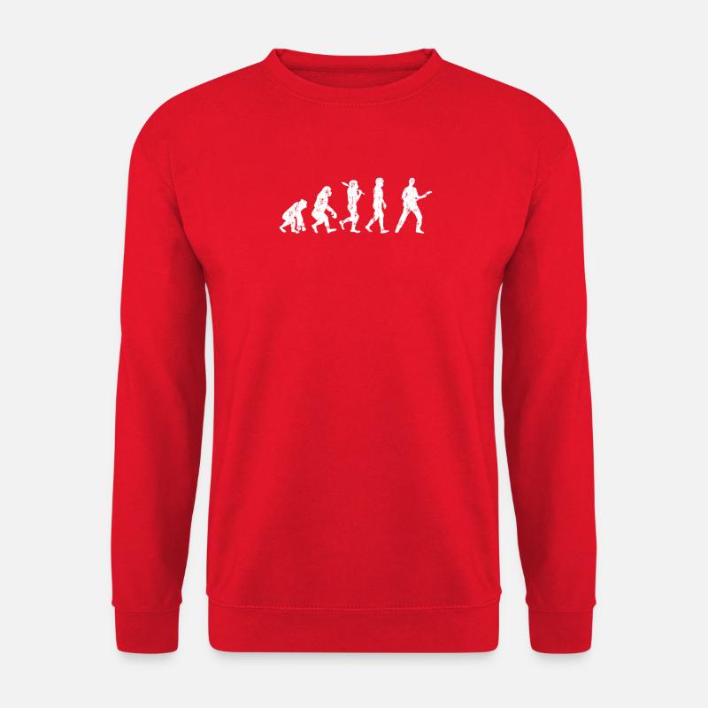 Evolution Gitarre Bassist - Unisex Pullover - Rot