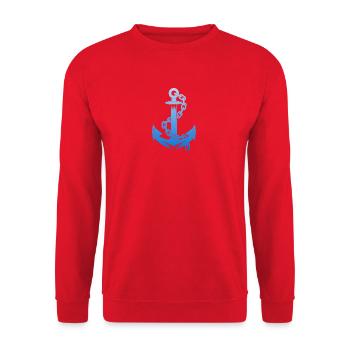 Saillier d’ancre Sailboat Design - Sweat-shirt Unisexe - rouge - Devant - Alina (178cm) & Michal (187cm)