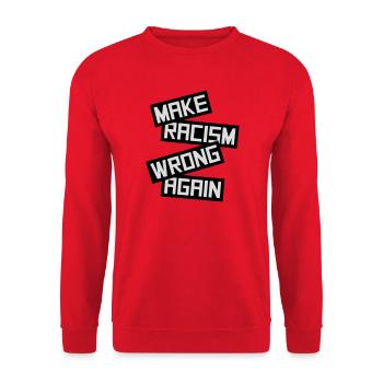 Rendre le racisme répréhensible - Sweat-shirt Unisexe - rouge - Devant - Alina (178cm) & Michal (187cm)