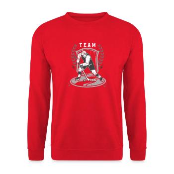 Eishockey ITeam - Unisex Sweatshirt - red - Front - Alina (178cm) & Michal (187cm)