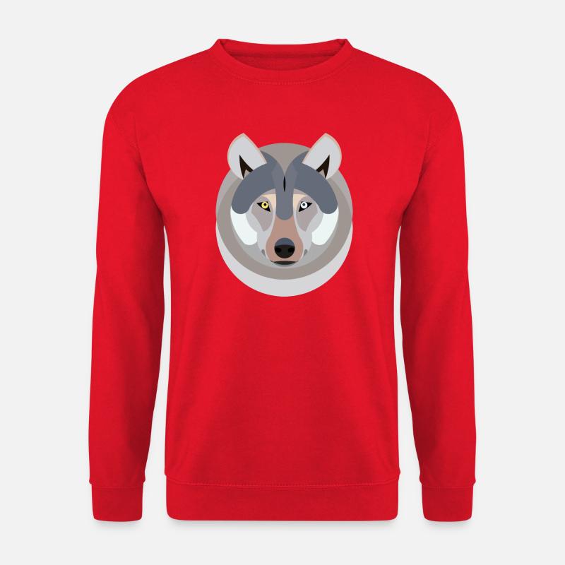 Wolf as a graphic - Unisex Sweatshirt - red
