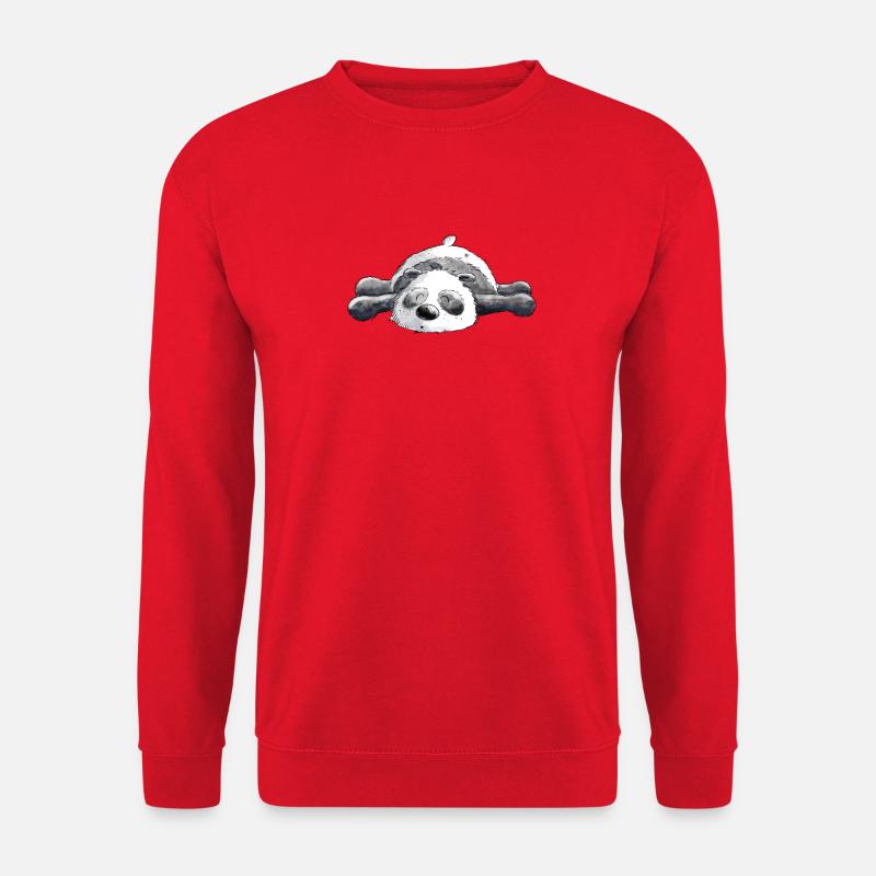 Träumender Panda Bär - Unisex Pullover - Rot
