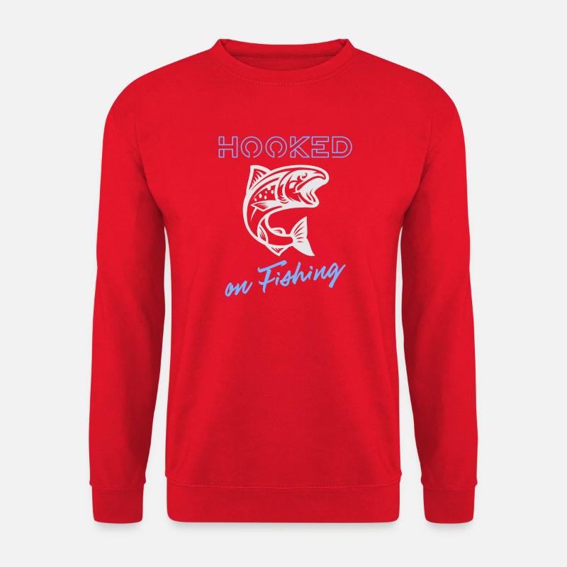 Hooked on fishing - Unisex Pullover - Rot