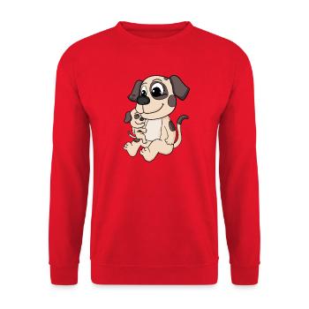 Hund Familie - Hund mit Baby - Unisex Pullover - Rot - Vorne - Alina (178cm) & Michal (187cm)