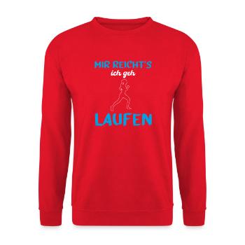 Laufen Frau joggen running - Unisex Pullover - Rot - Vorne - Alina (178cm) & Michal (187cm)