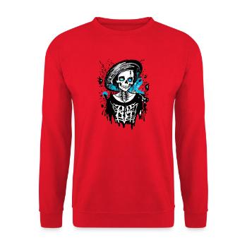 Lady Bones - Unisex Pullover - Rot - Vorne - Alina (178cm) & Michal (187cm)