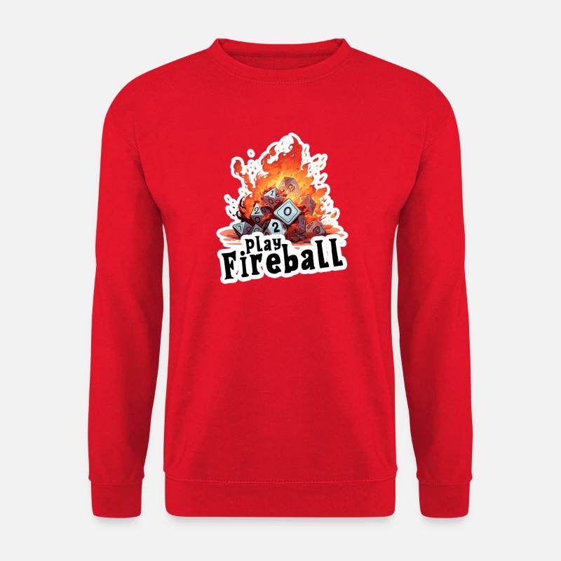 Exaggerated Fireball – Cube Chaos RPG - Unisex Sweatshirt - red