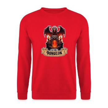Enter the Dunegon RPG Gate Dragon - Unisex Sweatshirt - red - Front - Alina (178cm) & Michal (187cm)