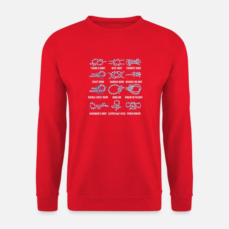 Sailing, sailboat, sailing knots, knotting - Unisex Sweatshirt - red