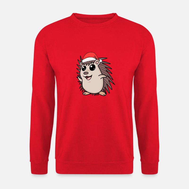 Hedgehog Christmas - Unisex Sweatshirt - red