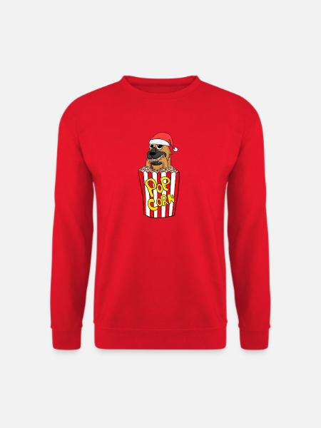 German Shepherd Dog Animal Christmas - Unisex Sweatshirt - red