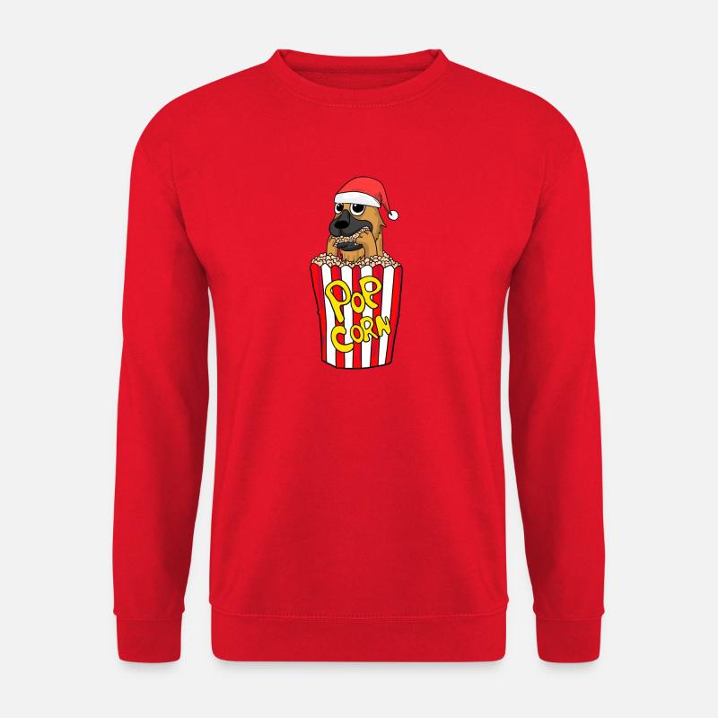 Deutscher Schäferhund Hund Tier Weihnachten - Unisex Pullover - Rot