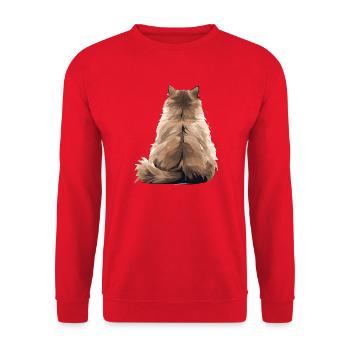 Himalaya-Katze - Unisex Pullover - Rot - Vorne - Alina (178cm) & Michal (187cm)
