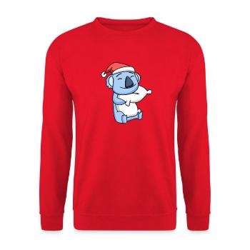 Koala Mignon Fatigué Noël - Sweat-shirt Unisexe - rouge - Devant - Alina (178cm) & Michal (187cm)