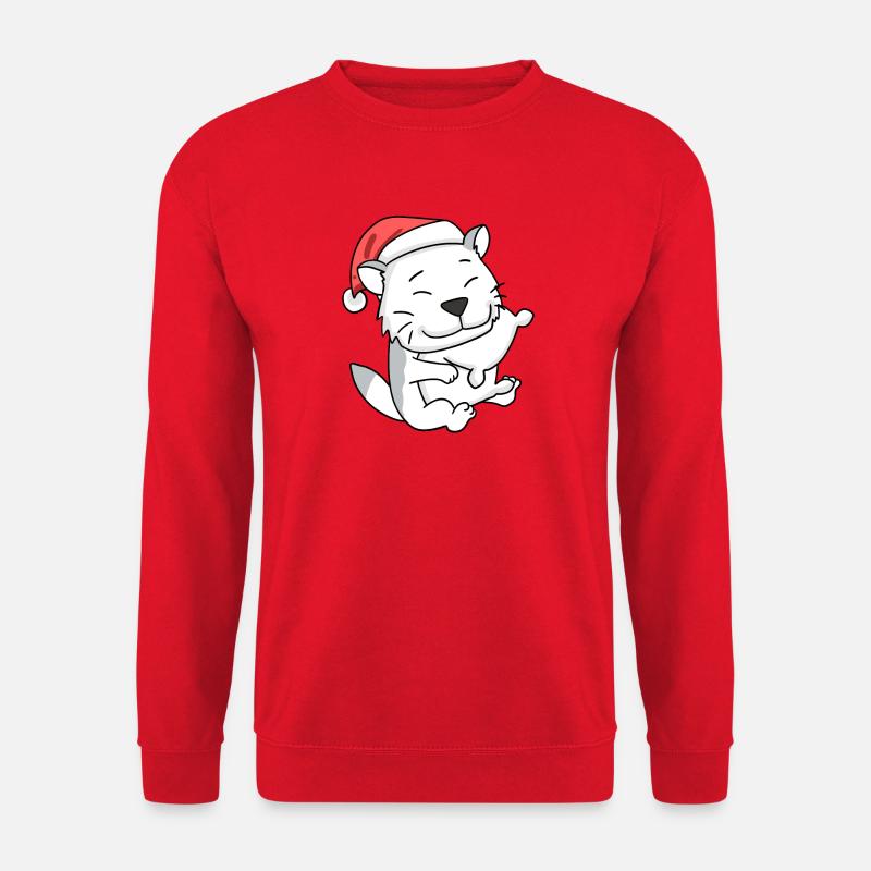 Chat Mignon Burmilla Fatigué Noël - Sweat-shirt Unisexe - rouge