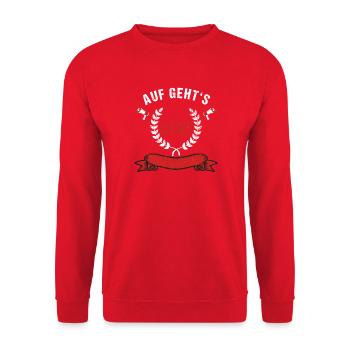 Stuttgart kämpfen und siegen - Unisex Pullover - Rot - Vorne - Alina (178cm) & Michal (187cm)