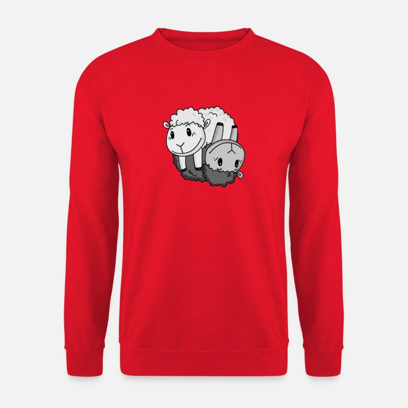 Yin Yang Sign Sheep - Unisex Sweatshirt - red