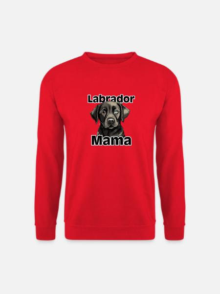 Labrador Mama Motiv - Unisex Pullover - Rot