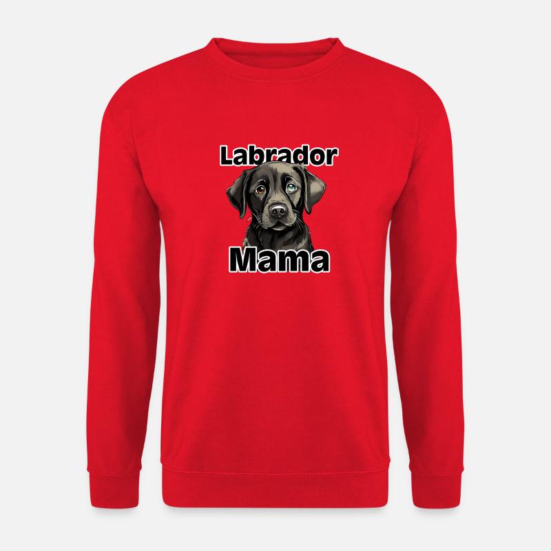 Labrador Mama Motiv - Unisex Pullover - Rot