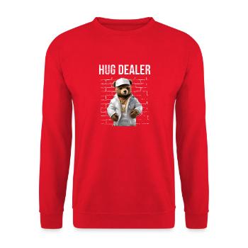 Gangster Hug Dealer Ours en peluche Drôle - Sweat-shirt Unisexe - rouge - Devant - Alina (178cm) & Michal (187cm)