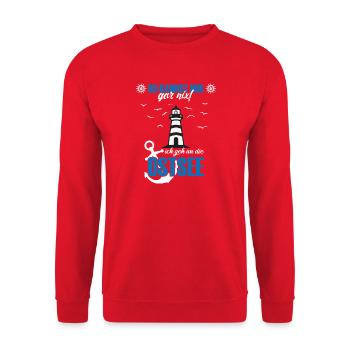 Ostsee - Unisex Pullover - Rot - Vorne - Alina (178cm) & Michal (187cm)