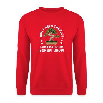Je regarde mon bonsaï grandir - Sweat-shirt Unisexe - rouge - Devant - Alina (178cm) & Michal (187cm)