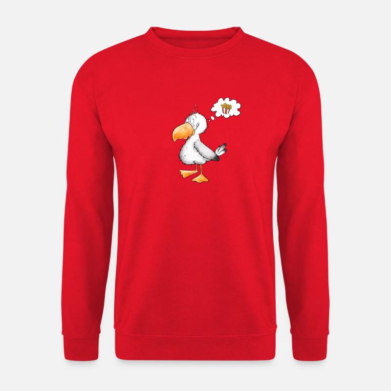Möwe Will Meer Pommes - Unisex Pullover - Rot