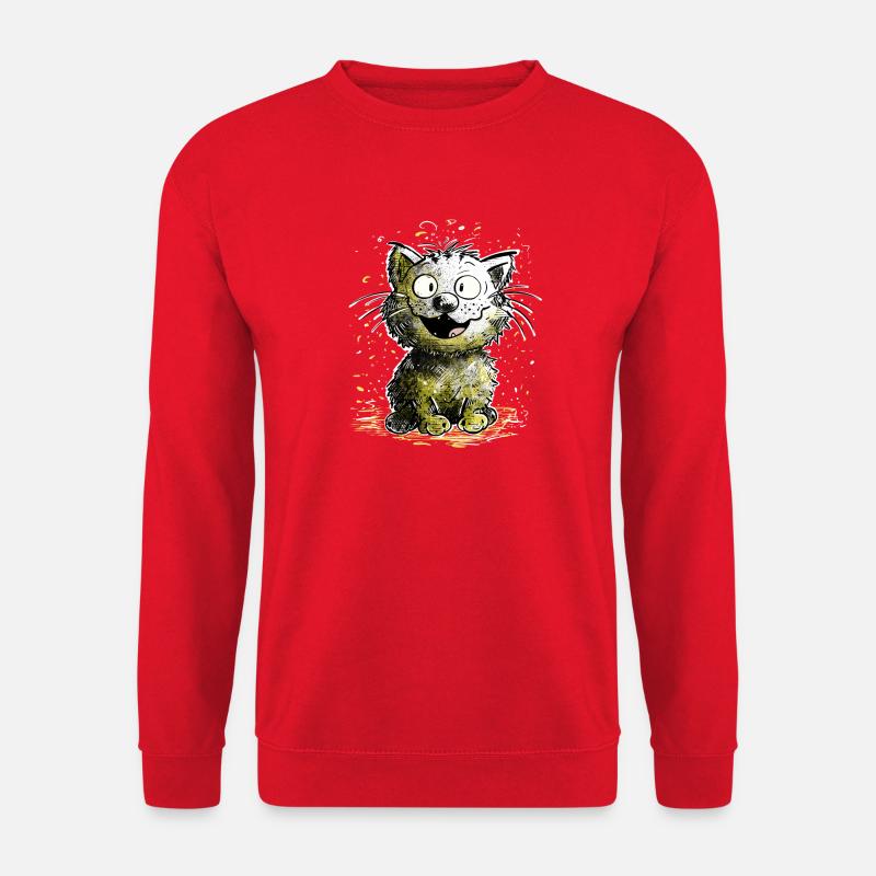 Cat laughs - Unisex Sweatshirt - red