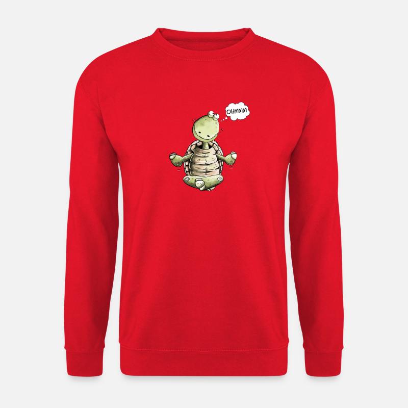 Schildkröte Yoga Ohmmm - Unisex Pullover - Rot