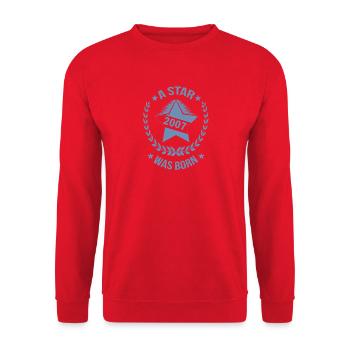 Geburtstag Stern geboren 2007 - Unisex Pullover - Rot - Vorne - Alina (178cm) & Michal (187cm)