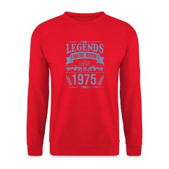 Birthday Legends Year 1975 - Unisex Sweatshirt - red - Front - Alina (178cm) & Michal (187cm)