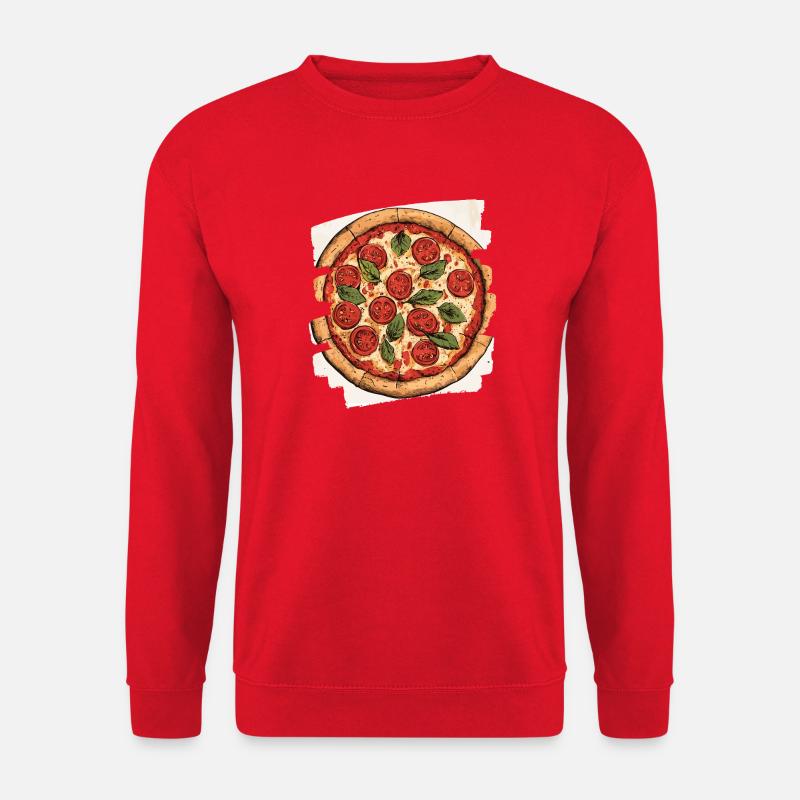 Pizza Retro - Unisex Pullover - Rot