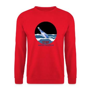 Stoppen Sie die Wasserverschmutzung - Unisex Pullover - Rot - Vorne - Alina (178cm) & Michal (187cm)