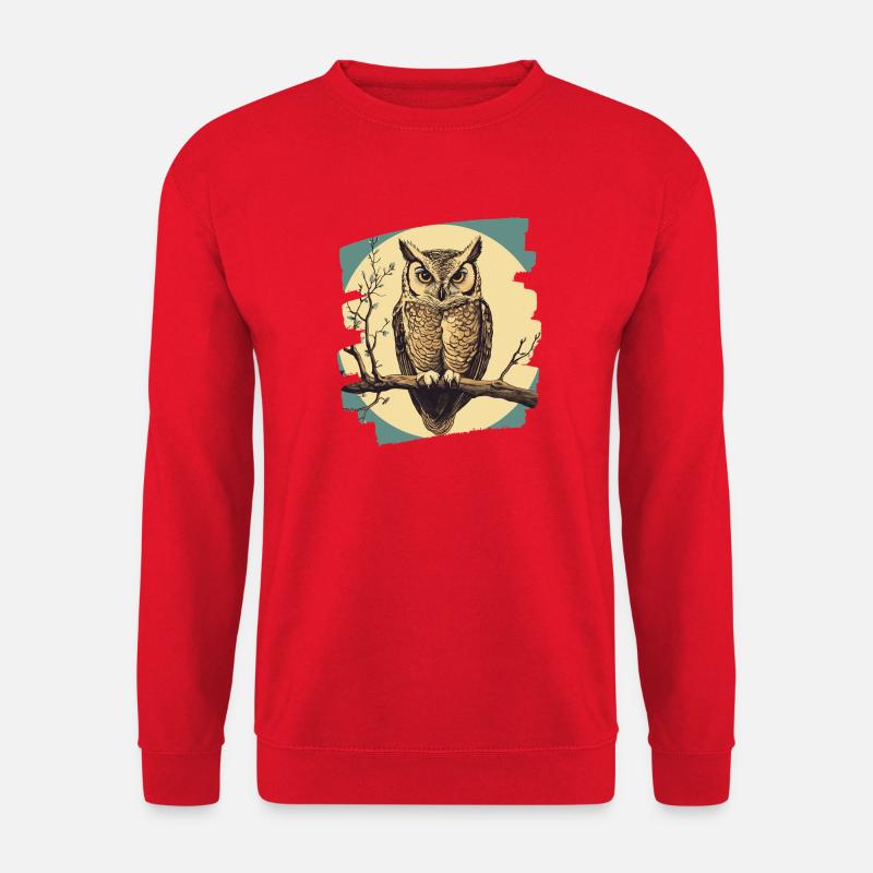 Owl - Unisex Sweatshirt - red