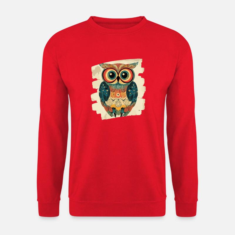 Eule - Unisex Pullover - Rot