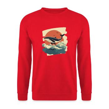 Wal - Unisex Pullover - Rot - Vorne - Alina (178cm) & Michal (187cm)