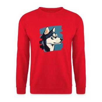 Rauque - Sweat-shirt Unisexe - rouge - Devant - Alina (178cm) & Michal (187cm)