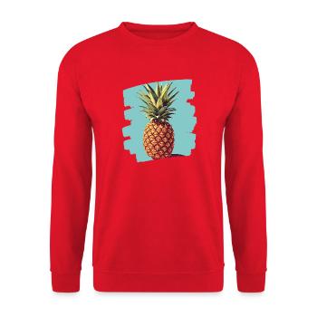 Pineapple 3 png - Unisex Sweatshirt - red - Front - Alina (178cm) & Michal (187cm)