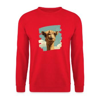 Kamel - Unisex Pullover - Rot - Vorne - Alina (178cm) & Michal (187cm)
