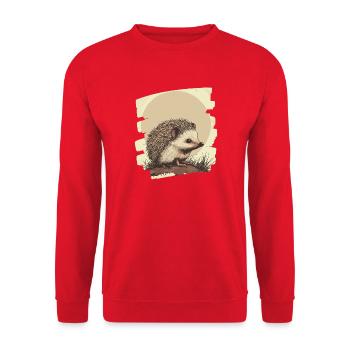 Igel - Unisex Pullover - Rot - Vorne - Alina (178cm) & Michal (187cm)